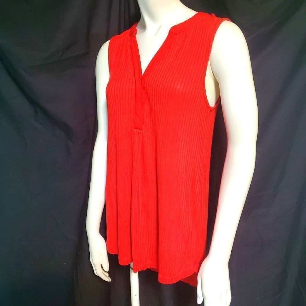 Cupio Red Striped Tank Top (S)